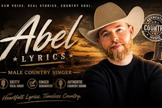 be your male country singer song writer with gritty acoustic guitar outlaw vocal