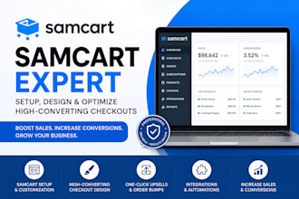 create samcart thrivecart, samcart landing page, online course, samcart ai page