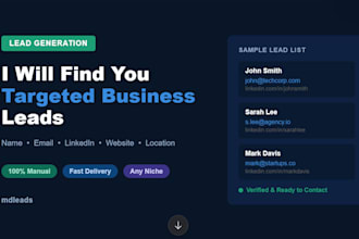 find targeted business leads and contact lists for your niche