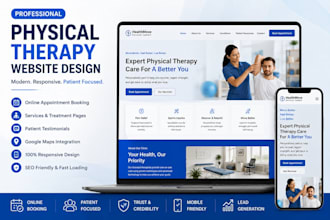design physical therapy website with online appointment booking