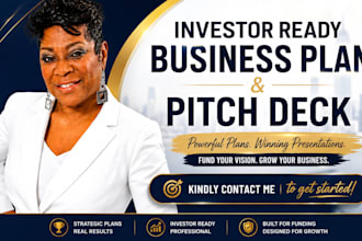 write investor ready business plan, pitch desk, premier business start up plan