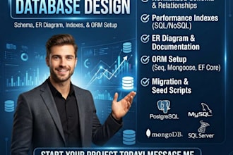 design database schema and erd for postgresql mysql mongodb