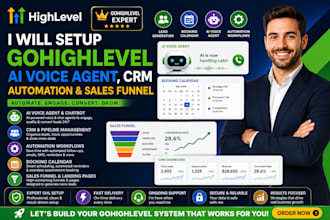 setup gohighlevel ai voice agent, CRM automation and sales funnel