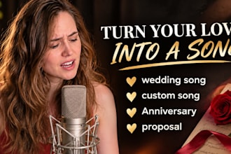 craft a sweet personalized custom song for birthday, wedding and anniversary