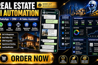 create real estate whatsapp automation, ai sales assistant and CRM workflow