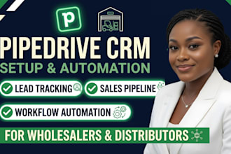 setup and fix pipedrive CRM for wholesalers and distributors