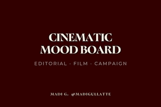 design a cinematic editorial mood board for your brand or campaign