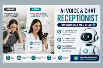 build an ai voice agent and ai chat agent receptionist for clinics and med spas