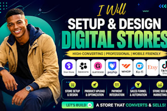 setup stan store marketing, gumroad, beacons ai, payhip, whop, kofi, etsy store