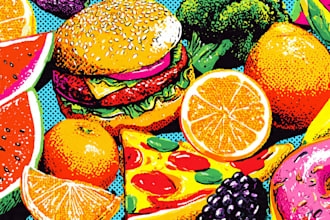 food pop art of your food pop art