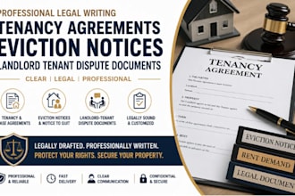 draft tenancy agreement eviction notice landlord tenant dispute legal writing