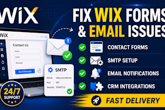 setup or fix wix contact forms, SMTP email and notification problems