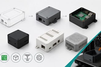 design pcb enclosure, electronics case 3d printable product housing