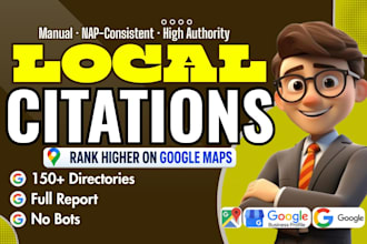 build local citations for google maps ranking and local SEO
