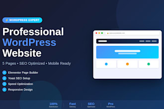 design a professional wordpress website with elementor
