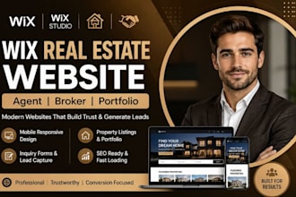 design wix real estate agent website wix studio website broker portfolio website