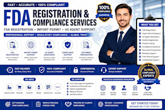 handle issuance of import permit, fda registration and food facility compliance