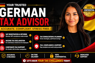 be your german tax advisor for vat, income tax, tax returns