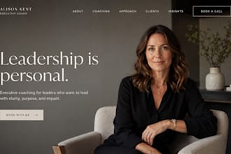 design squarespace coaching website with consultation booking