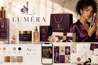 design business logo and brand identity with branding kit
