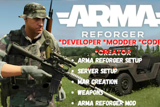 do arma reforger server setup map creation weapons custom mods and scripts