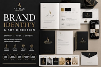 create modern art direction, brand identity and brand