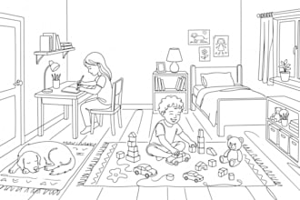 draw unique one line art, continuous line art, minimalist line art illustration