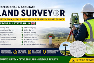 provide survey plan, legal land survey and property survey service in UK