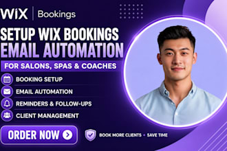 setup wix booking email automation for salons spa and coaches