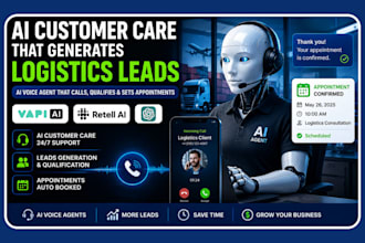 build ai customer care using vapi ai, retell ai to generate leads for logistics