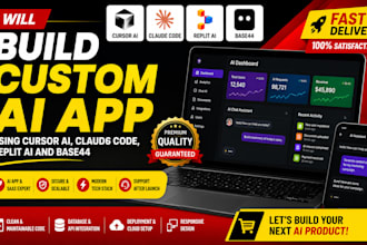 build custom ai app using cursor ai, claude code, replit ai and base44