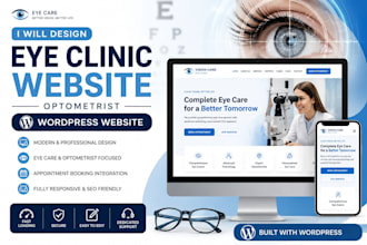 build professional eye clinic website optometrist wordpress website