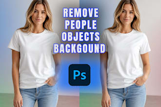 professionally remove objects, people and backgrounds images