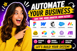 figma webflow malchimp salesforce monday basecamp airtable slack automation make
