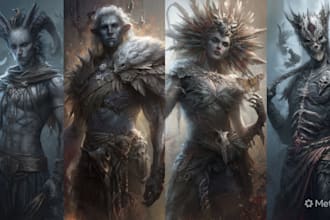 do fantasy character art and unique fantasy character