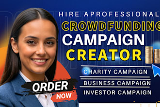 create a fundraising crowdfunding campaign on kickstarter gofundme promotion