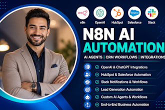 build n8n workflows ai agents openai hubspot salesforce slack automation