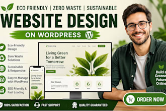build eco friendly living website zero waste sustainable website on wordpress