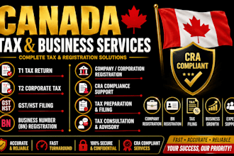 do canada tax filling, canada company registration, bn, gst t1, t2, canada tax