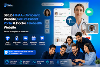 setup hipaa compliant website, secure patient portal, doctor telehealth website