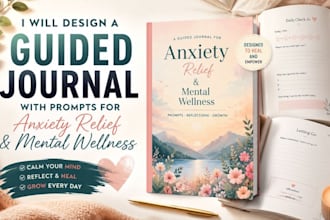 design a guided journal with prompts for anxiety relief and mental wellness