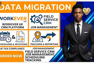 workever setup uk field service crm job management scheduling invoicing tracking