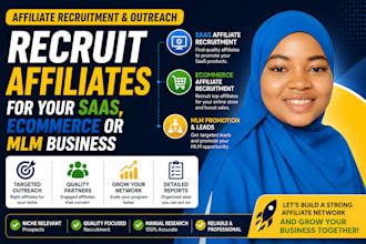 recruit saas affiliates and grow your ecommerce or MLM affiliate program