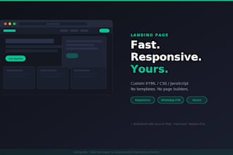landing page  responsive HTML CSS js