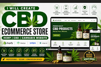 build cbd website, cbd or hemp store, cannabis website and dispensary website