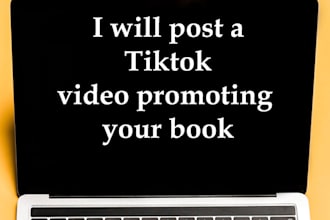 post a tiktok video promoting your book