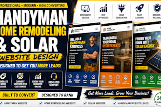 build handyman website, home remodeling website, solar, handyman website leads