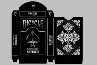 design playing card game box tuck box magnetic box drawer rigid box with dieline