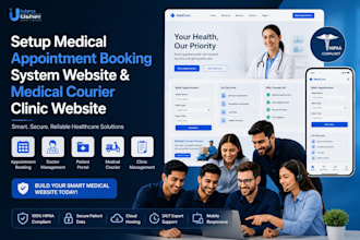setup medical appointment booking  system website,medical courier clinic website