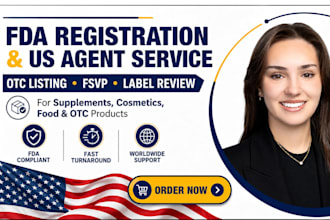fda registration, fda US agent, otc listing, fsvp, npn and fda compliance